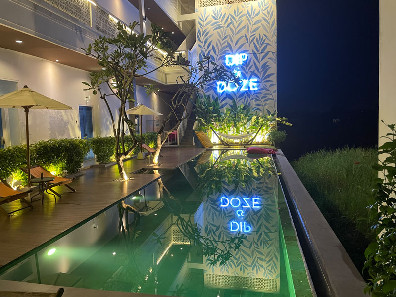 Dip & Doze Boutique hotel, leukste hostel van Canggu op Bali!